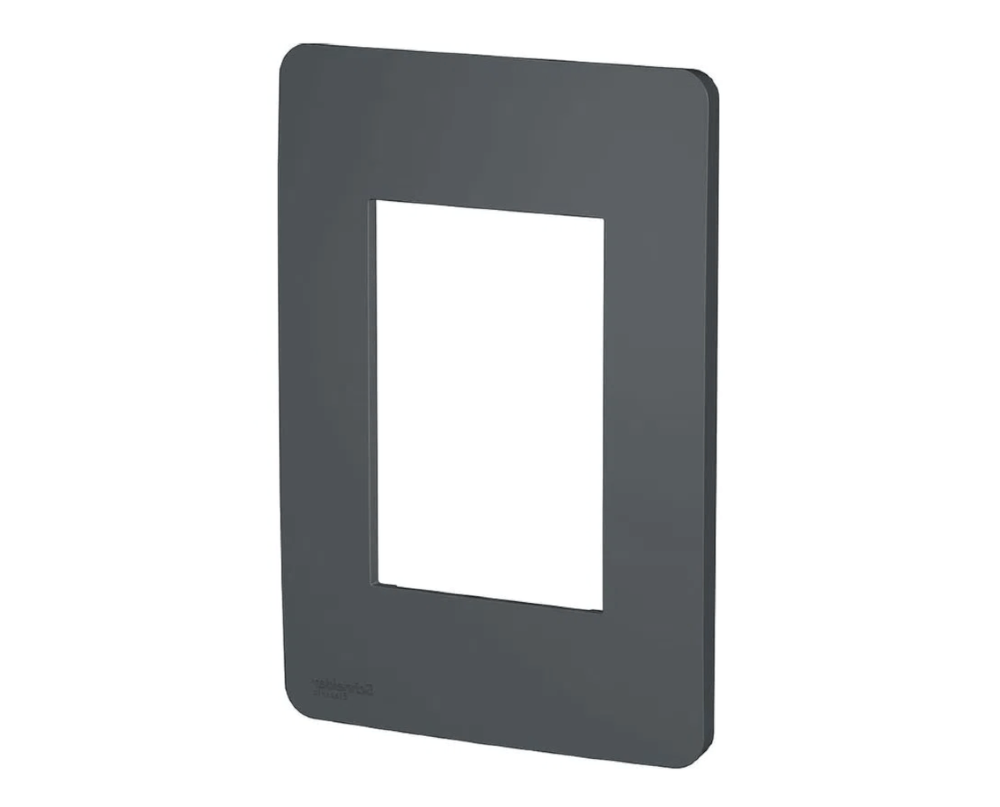 Placa Orion 4x2 para 3 Módulos Stellar Black - S730103294