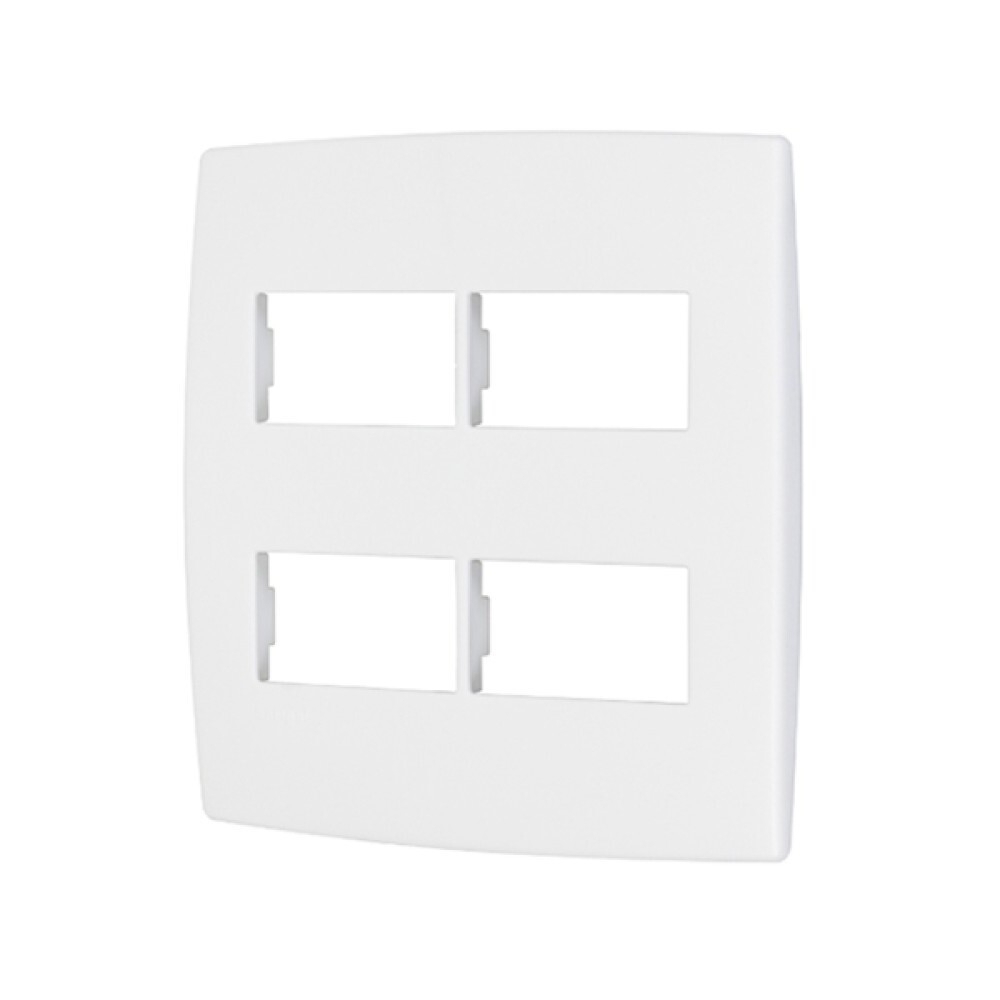 Placa Pial Plus 4x4 para 2+2 Módulos Separados Branca - 618514