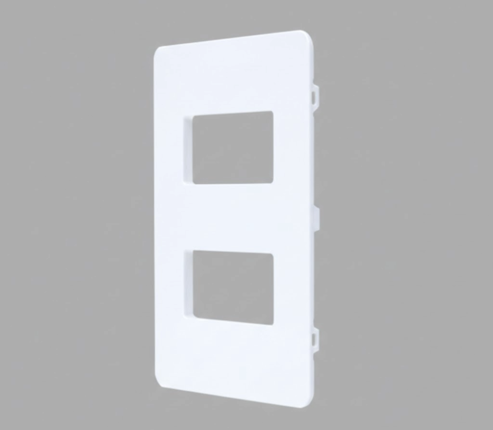 Placa UNNO 4x2 2 Postos Branca-N1372.2BL