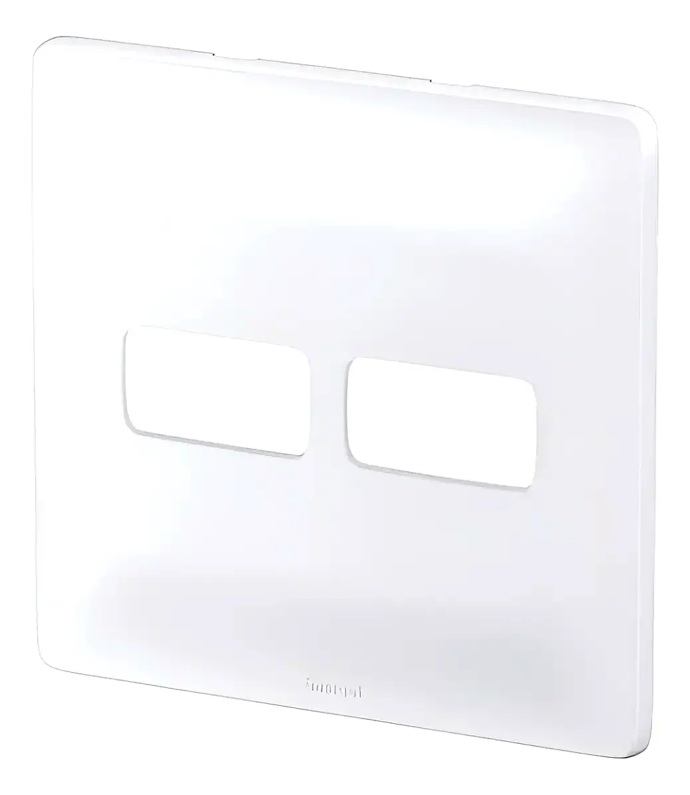 Placa+Suporte Zeffia 4x4 1+1 Posto Branca - 680174