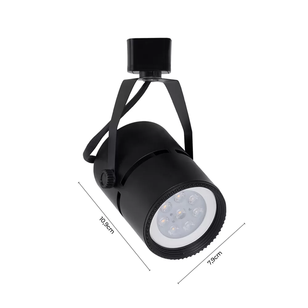 Spot Nordecor Classic p/ Trilho PAR20 Preto -6037