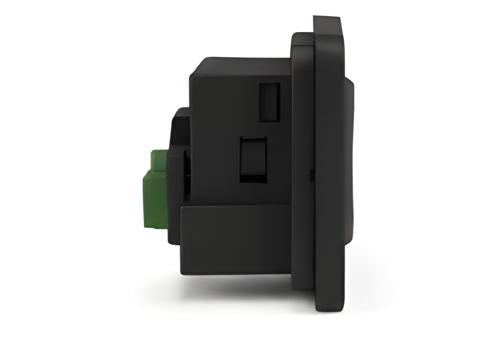 Tomada para marcenaria USB tipo A + USB tipo C 2A Lumitek Preta