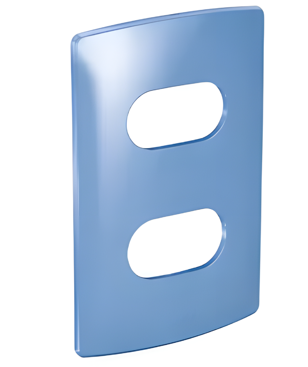 Placa 4x2 2 Postos Separados Nereya Blue Gloss - 663226