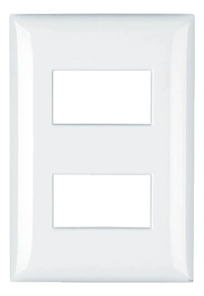 Placa 4x2 2 postos Thesi-Up Branco - M5P2