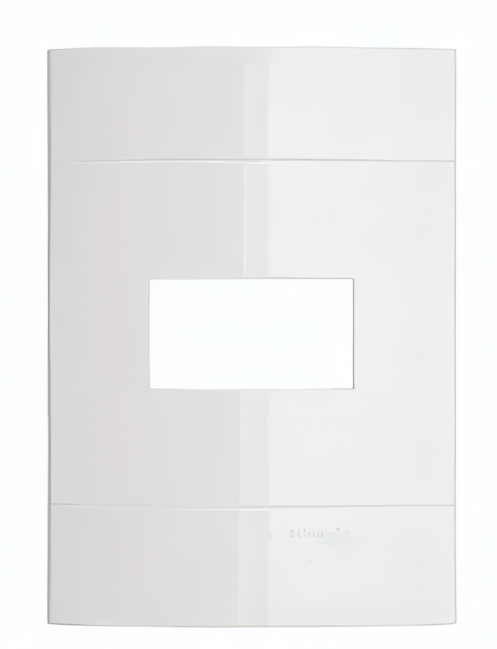 Placa 4x2 Lunare 1 Posto Branco -PRM44211