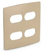 Placa 4x4 2+2 Postos Separados Nereya Gengibre - 663421