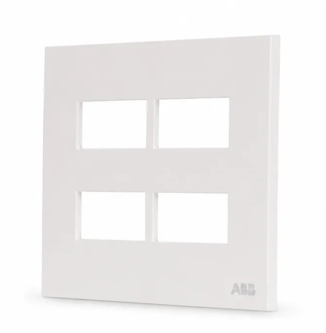 Placa 4x4 2+2 Postos Separados Zenit Branco - N2672.4BL