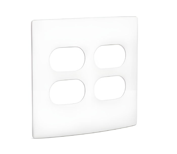 Placa 4x4 2+2 Postos Separado Nereya Branco Sal - 663420