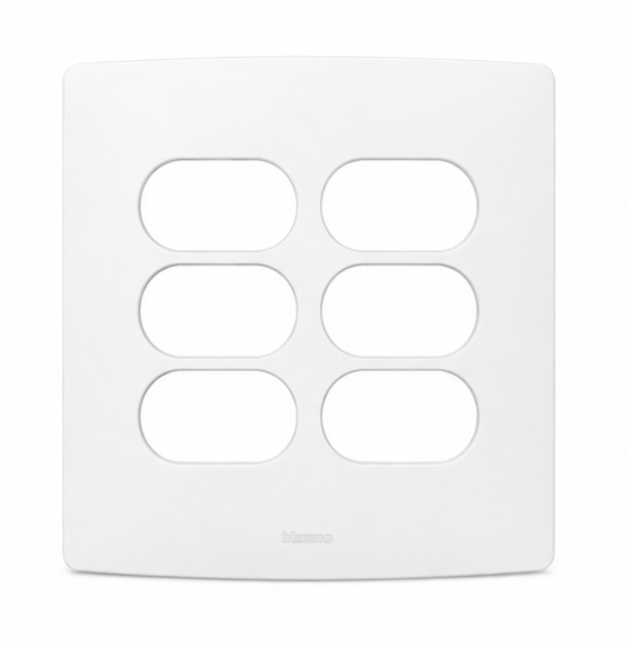 Placa 4x4 3+3 Postos Separados Nereya Branco Sal - 663430