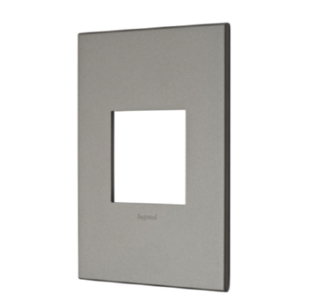 Placa Arteor 4x2 2 Postos Juntos Magnesium Quadrada - 571492B