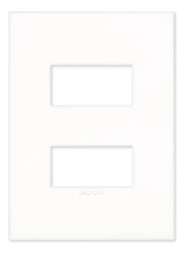 Placa Arteor 4x2 2 Postos Separados Branca Quadrada  - 582564B