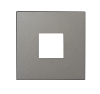 Placa Arteor 4x4 2 Postos Magnesium Quadrada - 571496B