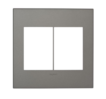 Placa Arteor 4x4 3+3 Postos Magnesium Quadrada - 571498B