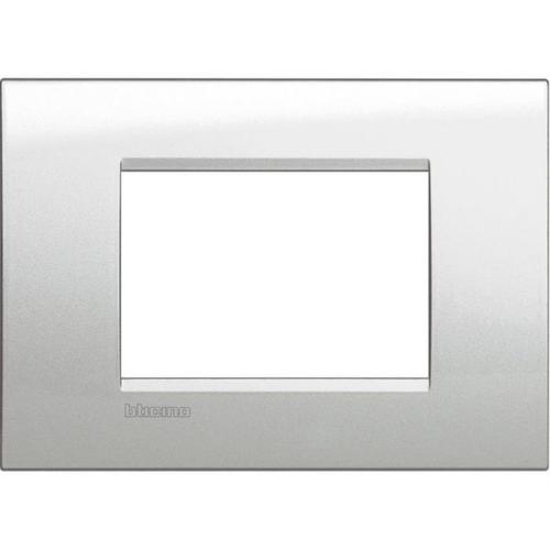 Placa Living Light 4x2 Argento Lunare Quadrada -LNA4803GL