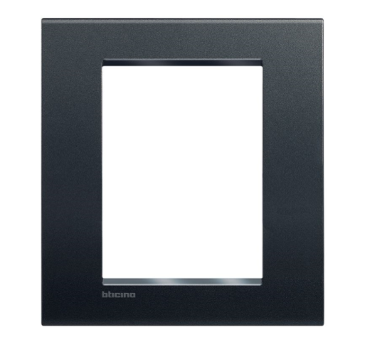 Placa Living Light 4x4 para 6 módulos Anthracite - LNA4826AR