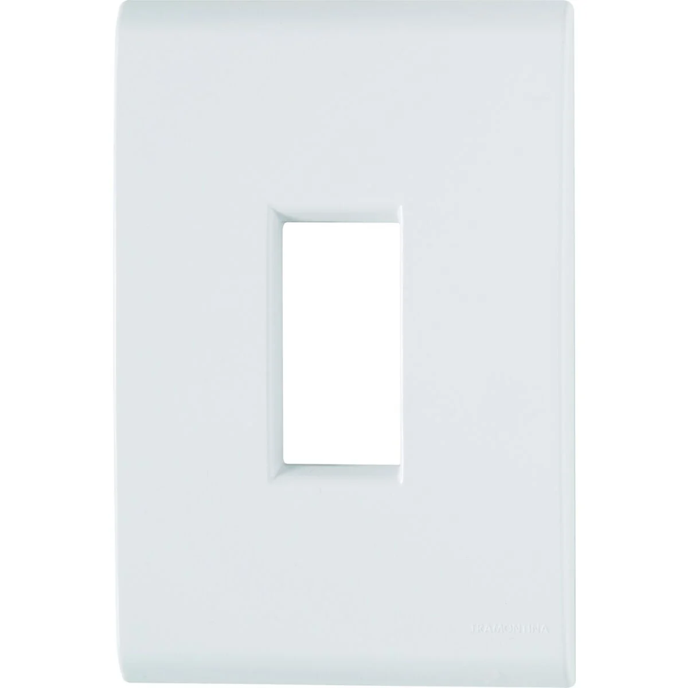 Placa Liz 4x2 1 Posto Vertical Branca C/ Suporte -57106/003