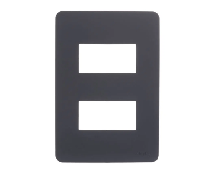 Placa Orion 4x2 para 2 Módulos Stellar Black - S730121294