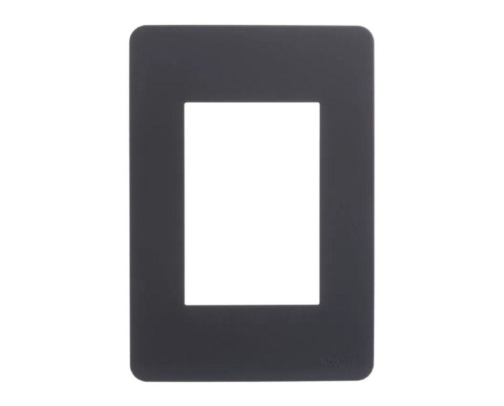 Placa Orion 4x2 para 3 Módulos Stellar Black - S730103294