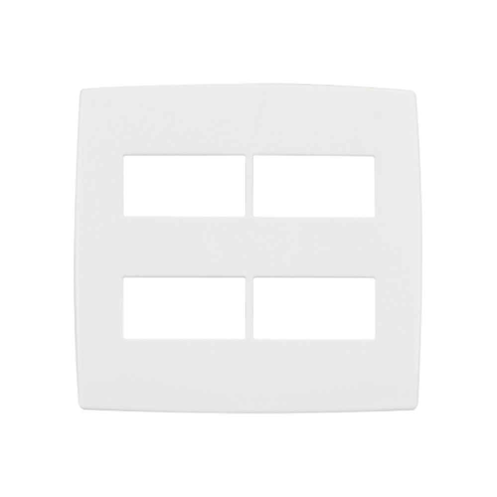 Placa Pial Plus 4x4 para 2+2 Módulos Separados Branca - 618514