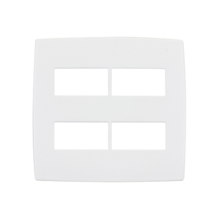 Placa Pial Plus 4x4 para 2+2 Módulos Separados Branca - 618514