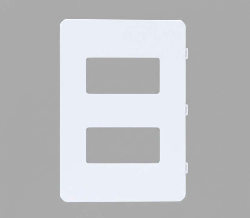 Placa UNNO 4x2 2 Postos Branca-N1372.2BL