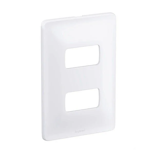 Placa+Suporte Zeffia 4x2 2 Postos Separados Branca - 680182