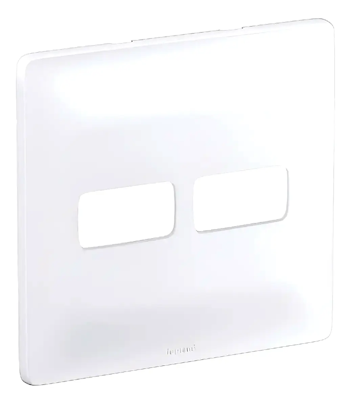 Placa+Suporte Zeffia 4x4 1+1 Posto Branca - 680174
