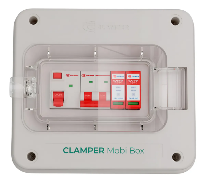 Quadro de Proteção Clamper P/ carrro eletrico Mobi Box Cinza 220V 8KW -025881