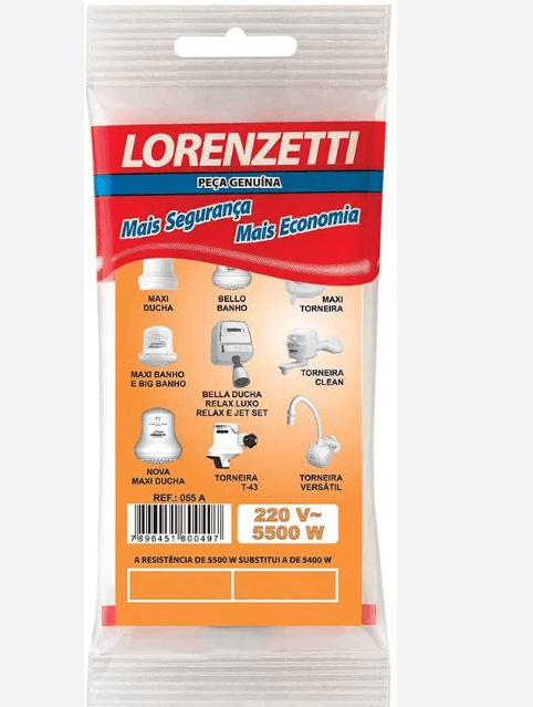 Resistencia Lorenzetti Maxi Ducha/J3/T43 5500W 220V -7589005