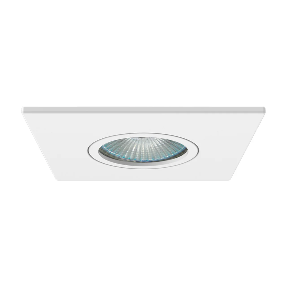 Spot Quadrado Interlight Embutir Orientavel Face Plana Branco Dicroica GU10  -IL0074.GZ.BMTX