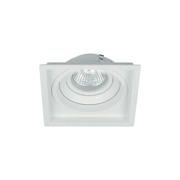 Spot Quadrado Interlight Embutir Orientavel Recuado Branco Dicroica GU10 -IL4716.BMTX