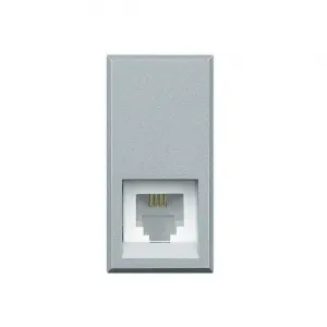 Tomada Axolute RJ11 4 Fios Aluminio -HC4258/11N