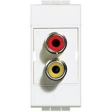 Tomada Living-Light A/V RCA VM+AM 1 Mod. -N4269R