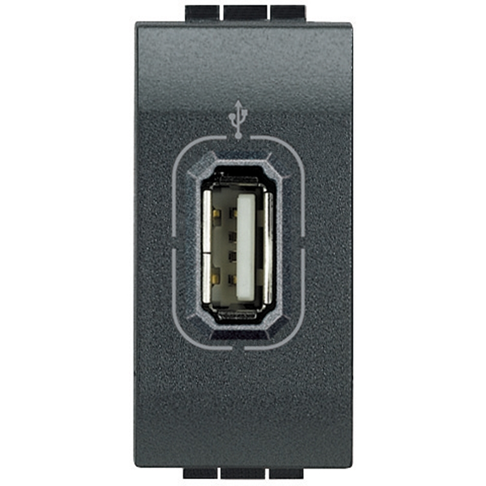 Tomada Living-Light USB (SOMENTE DADOS/NÃO PASSA ENERGIA) Anthracite -L4285