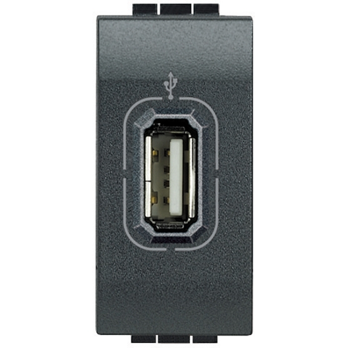 Tomada Living-Light USB (SOMENTE DADOS/NÃO PASSA ENERGIA) Anthracite -L4285